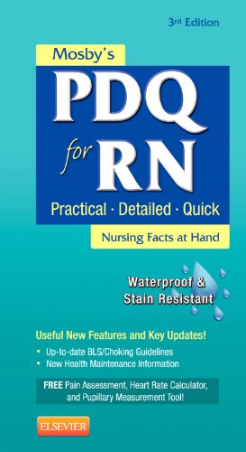 Mosby's PDQ for RN: Practical, Detailed, Quick used book depot