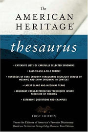 The American Heritage Thesaurus, First Edition used book depot