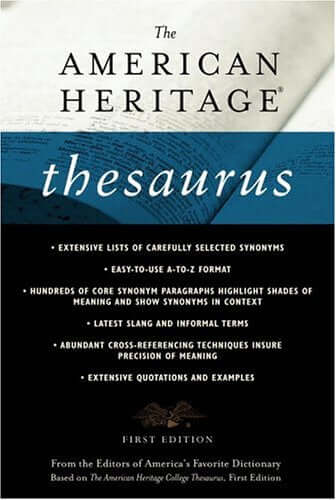 The American Heritage Thesaurus, First Edition used book depot