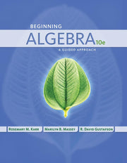Beginning Algebra: A Guided Approach (Karr/Massey/gustafson) used book depot