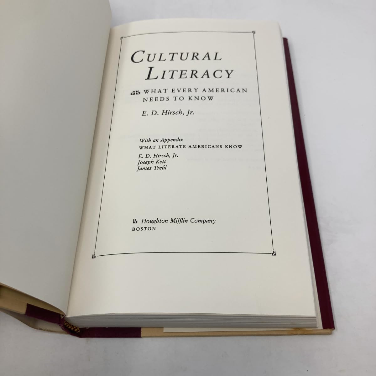 Cultural Literacy: What Every American Needs to Know used book depot