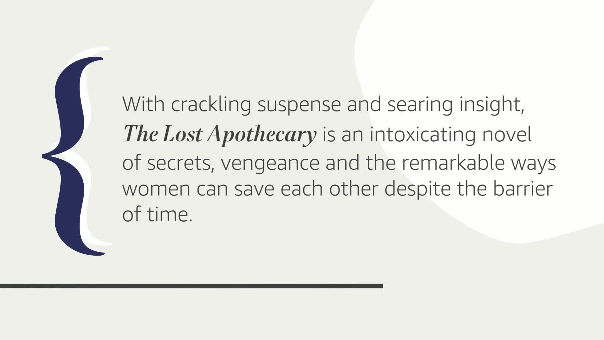 The Lost Apothecary: A Novel used book depot
