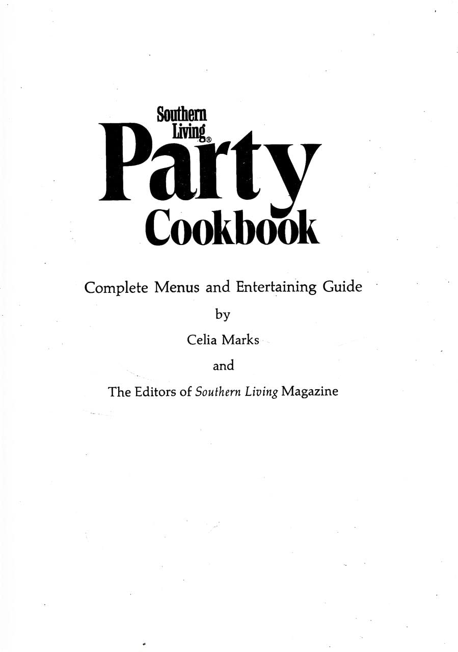Southern Living Party Cookbook used book depot
