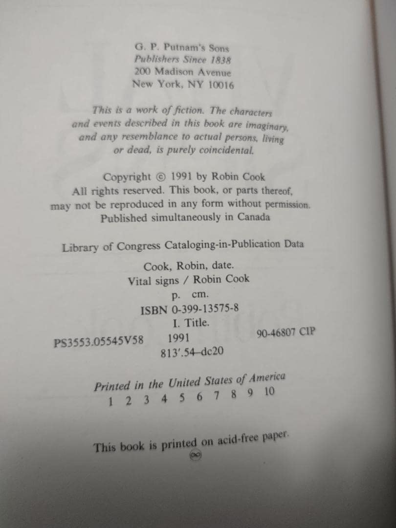Vital Signs used book depot