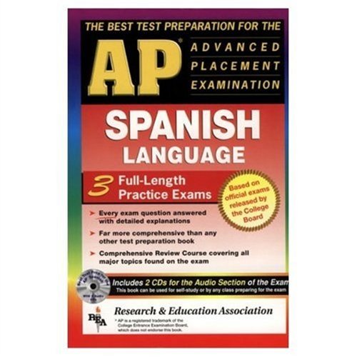 AP Spanish w/ Audio CDs (REA) - The Best Test Prep for the AP Exam (Advanced Placement (AP) Test Preparation) used book depot