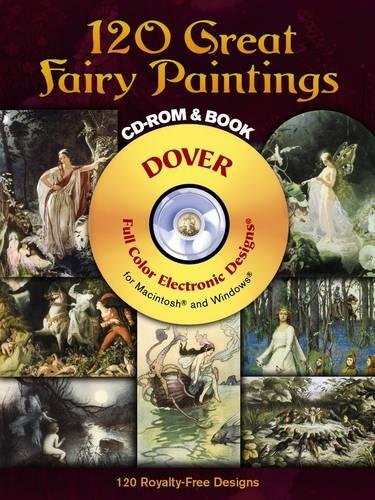 120 Great Fairy Paintings CD-ROM and Book (Dover Electronic Clip Art) used book depot