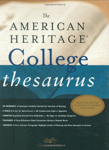 The American Heritage College Thesaurus used book depot