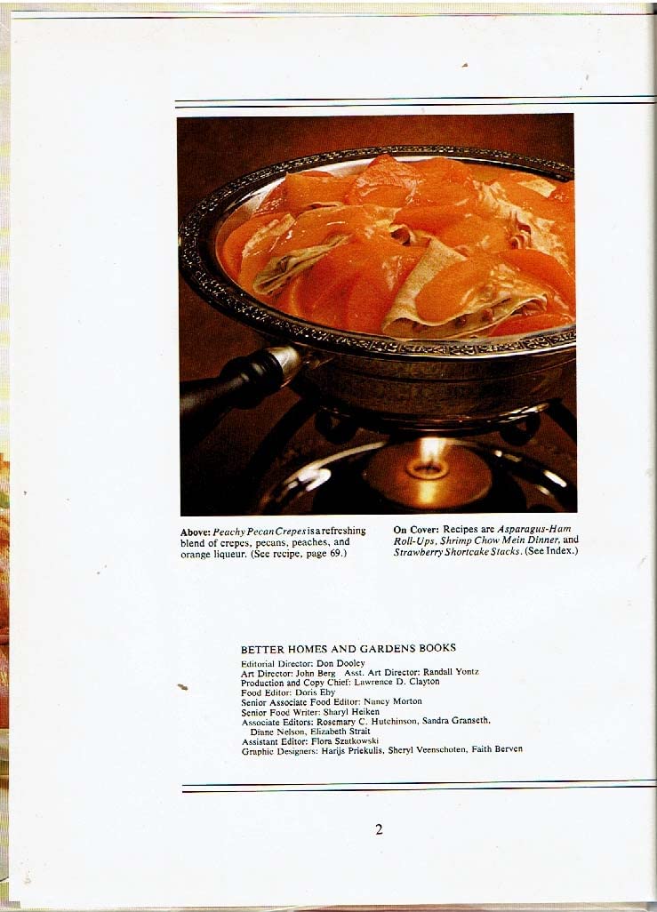 Better Homes and Gardens Crepes Cook Book used book depot