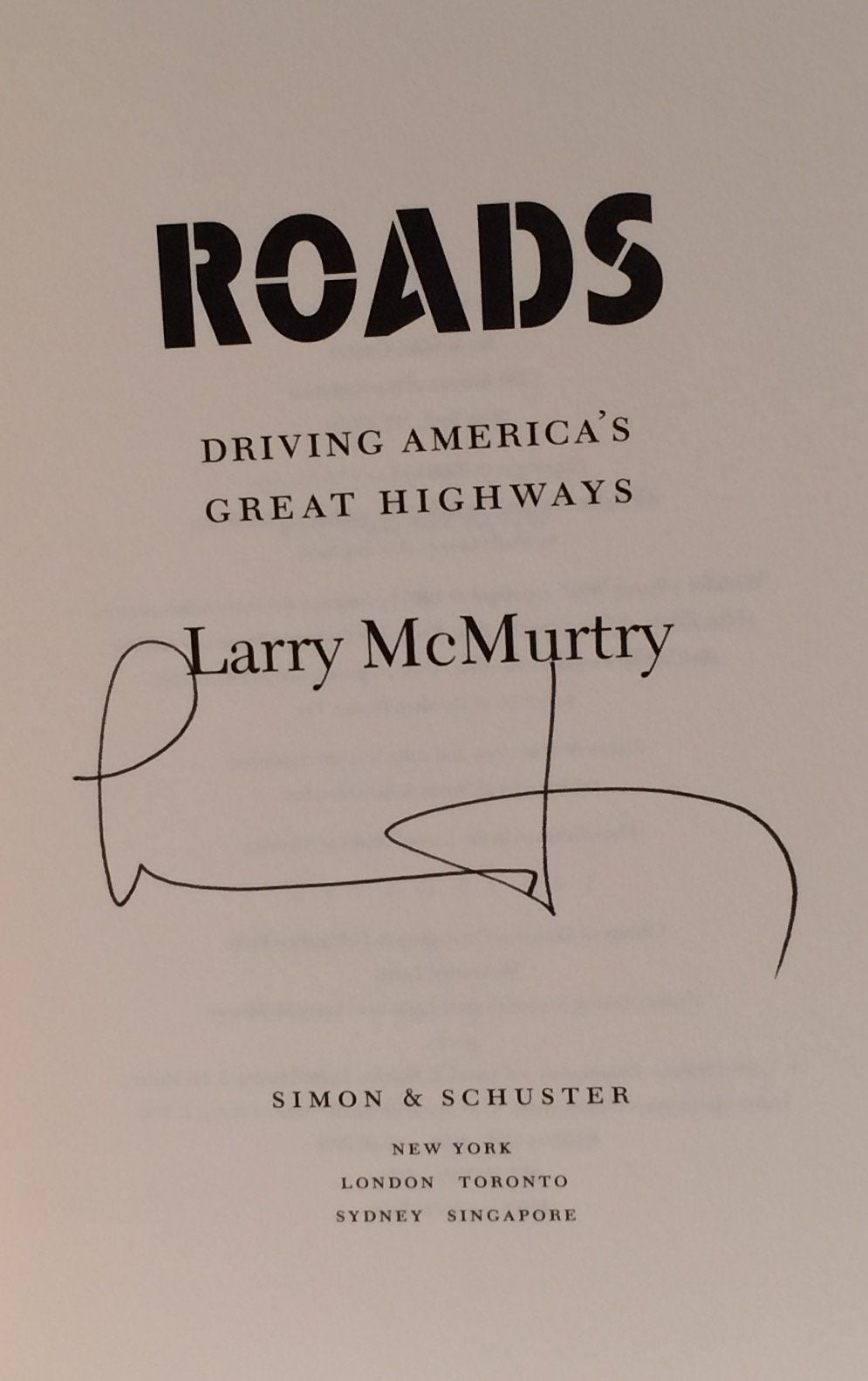 Roads : Driving America's Great Highways used book depot
