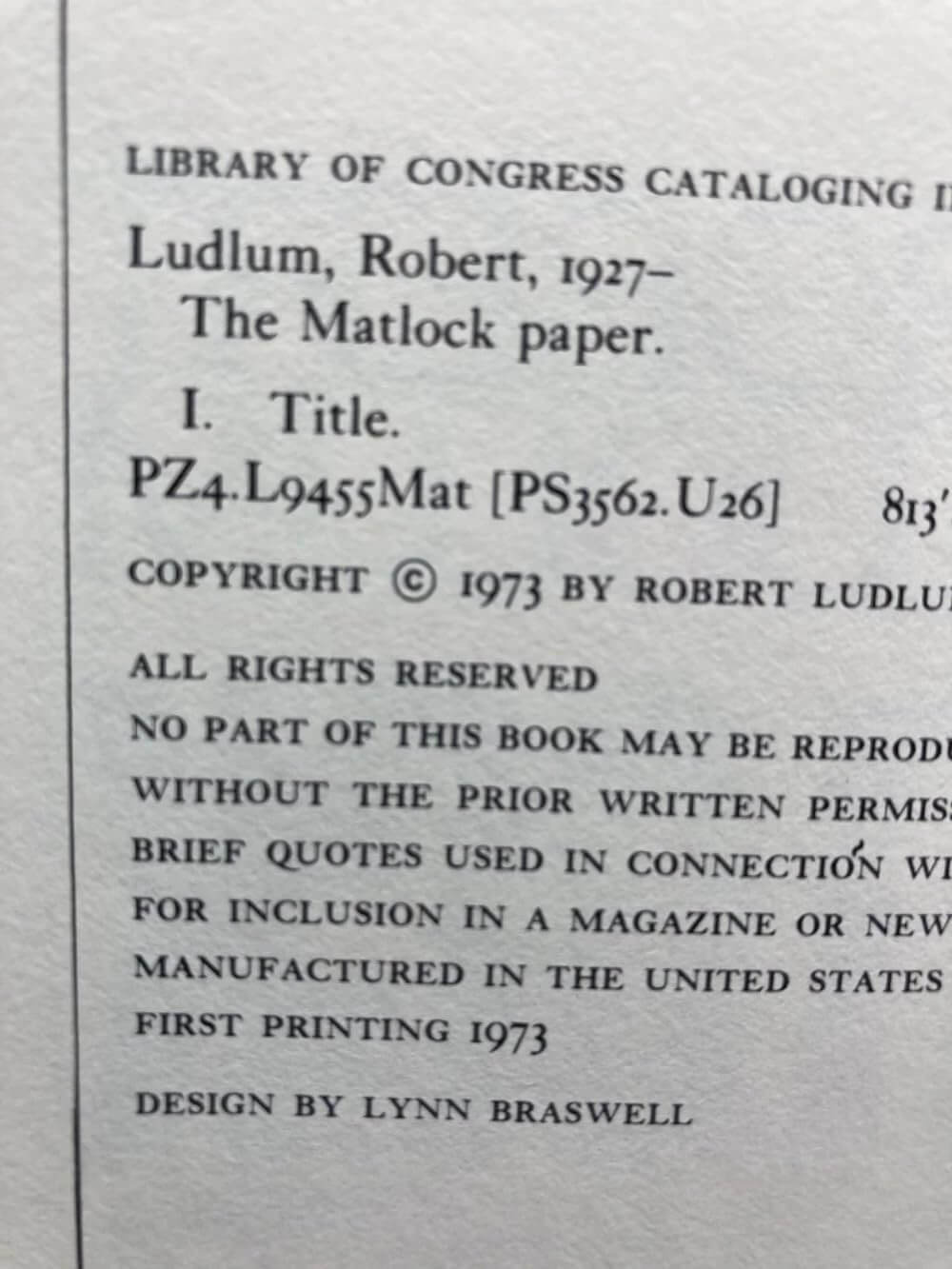 The Matlock Paper used book depot