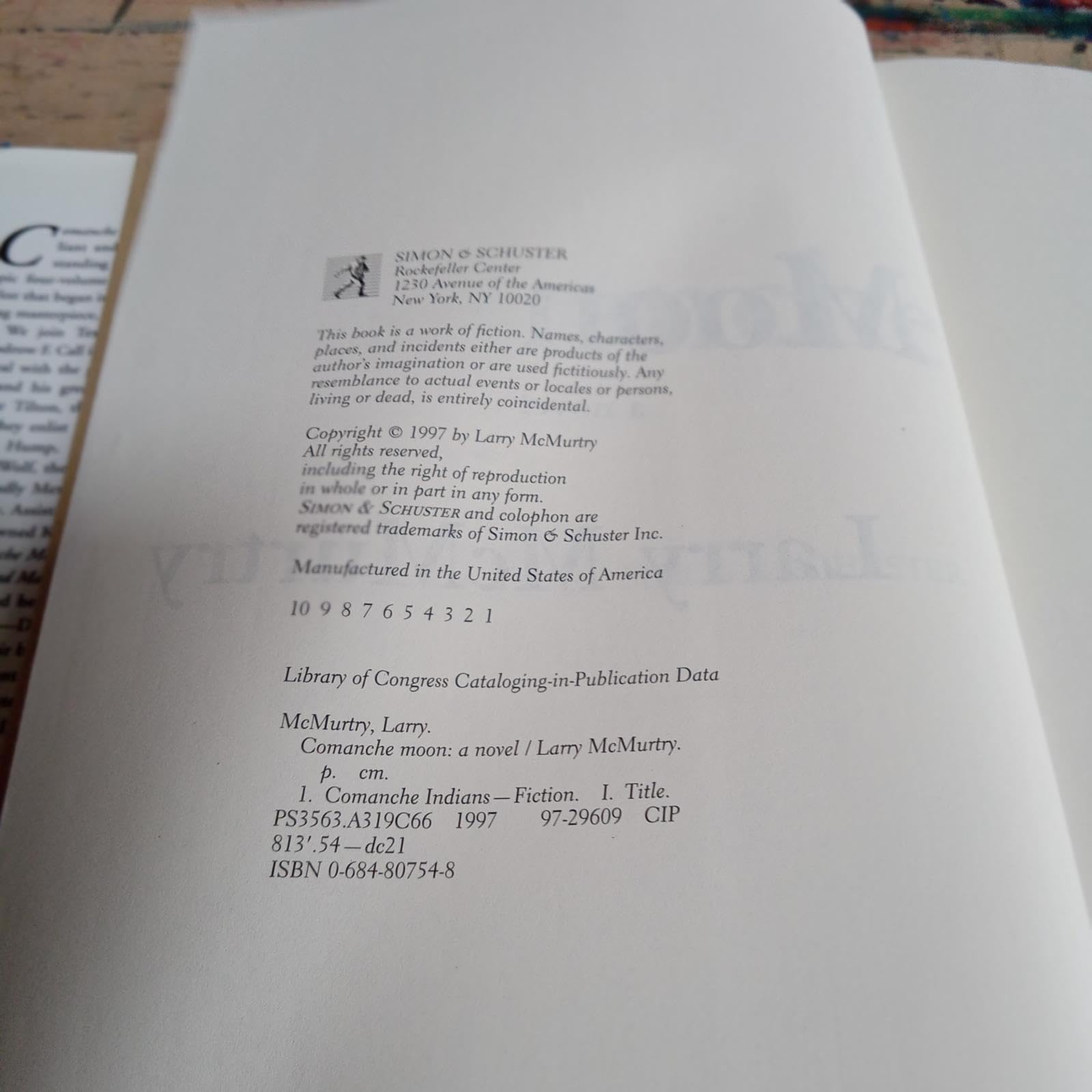 Comanche Moon used book depot