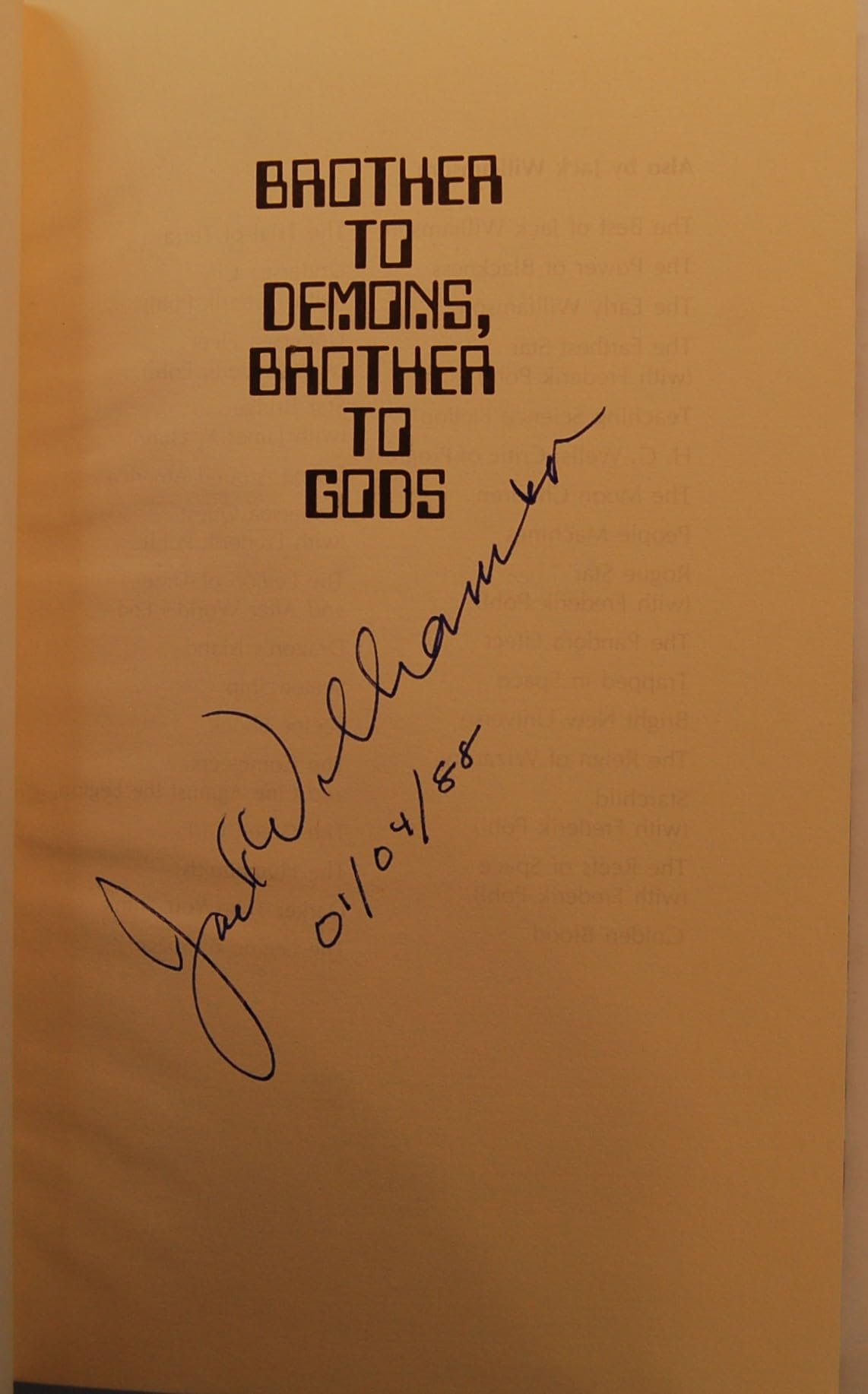 Brother to Demons, Brother to Gods used book depot