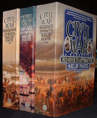 The Civil War: A Narrative: Fort Sumter to Perryville, Fredericksburg to Meridian, Red River to Appomattox 3 Volume s Box Set used book depot