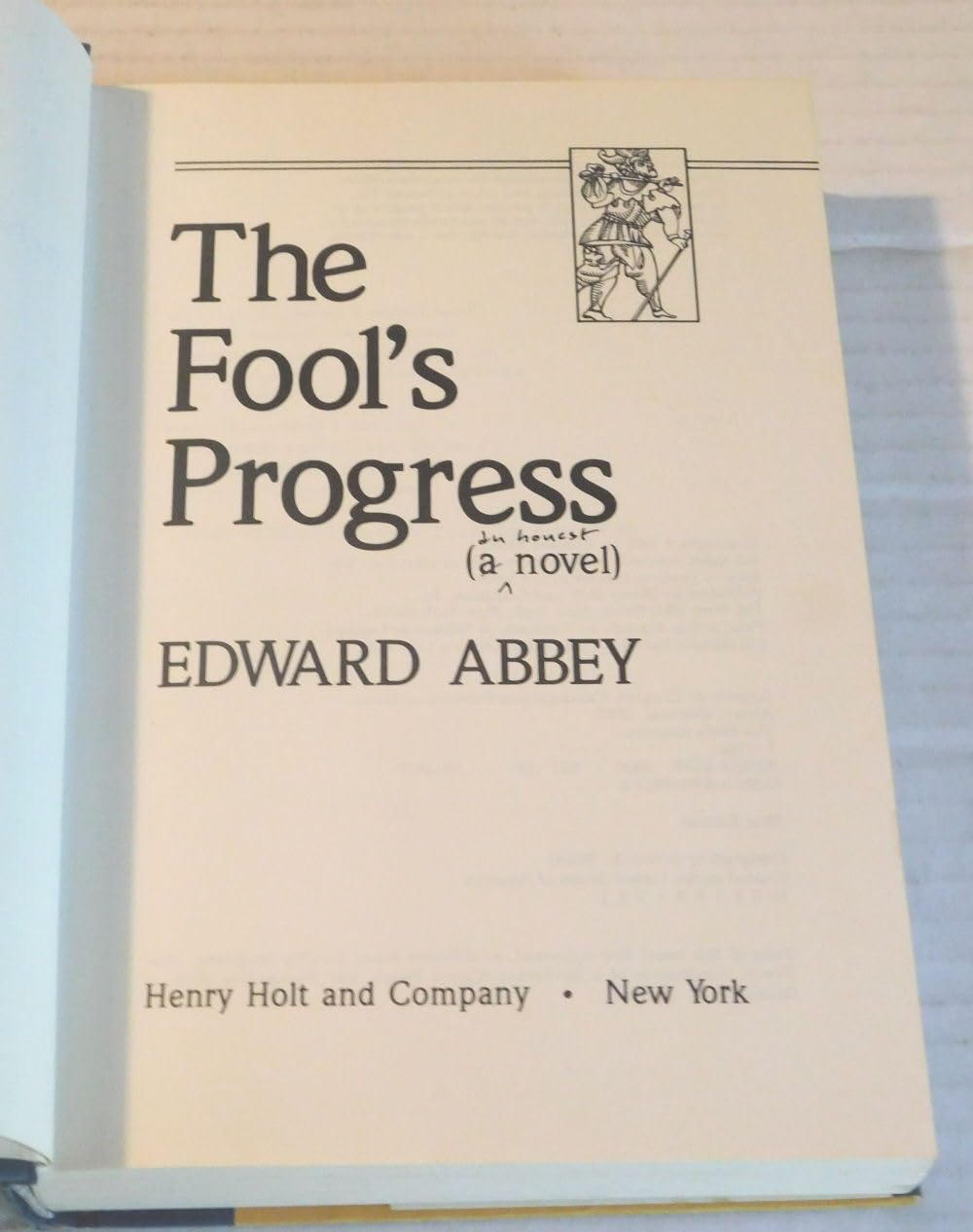 The Fool's Progress used book depot