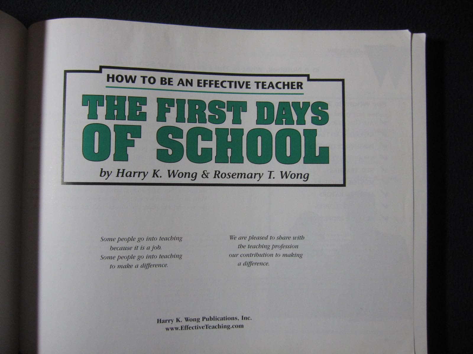 The First Days Of School: How To Be An Effective Teacher (Book and CD) 3rd Edition used book depot
