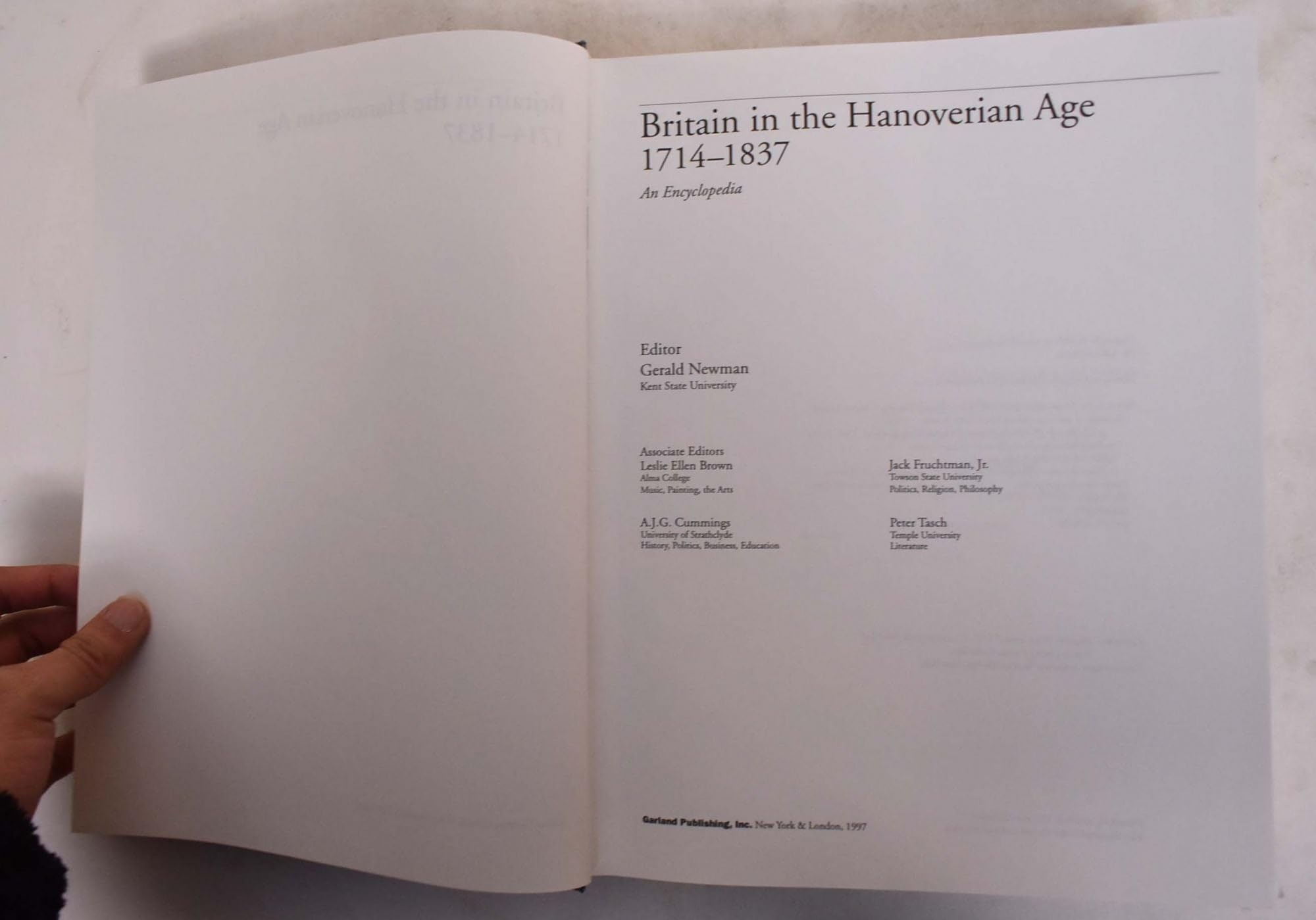 Britain in the Hanoverian Age, 1714-1837: An Encyclopedia (Garland Reference Library of the Humanities) used book depot