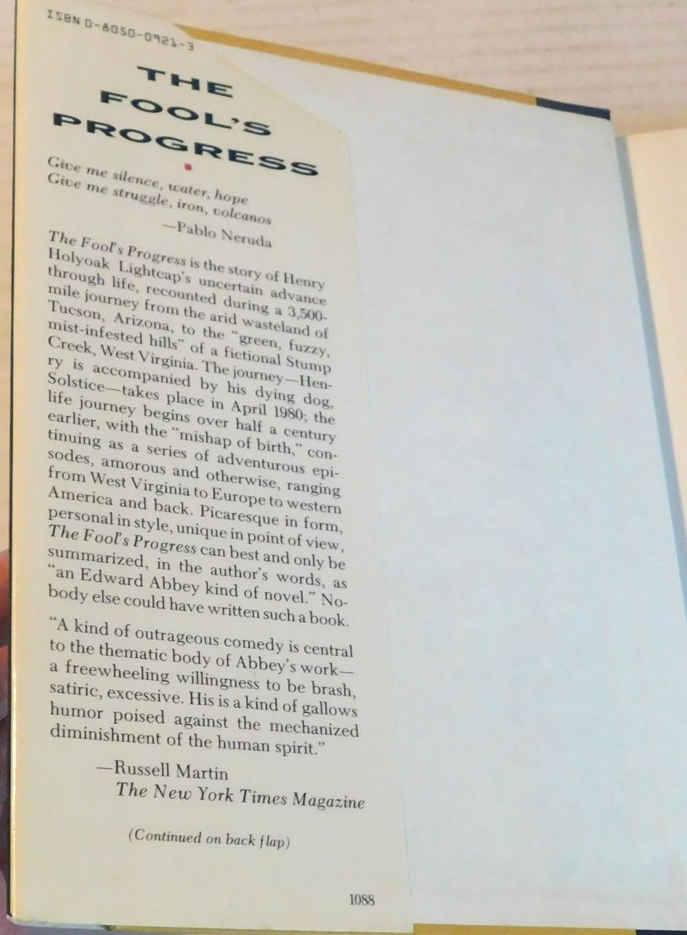 The Fool's Progress used book depot