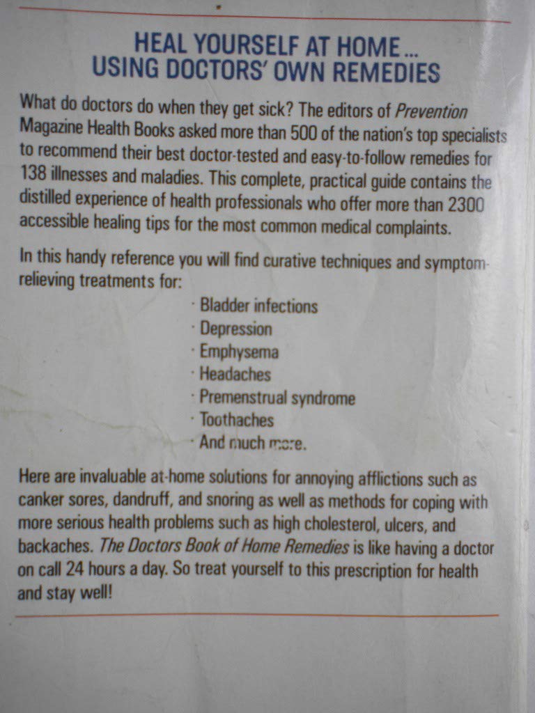 The Doctors Book of Home Remedies: Thousands of Tips and Techniques Anyone Can Use to Heal Everyday Health Problems used book depot