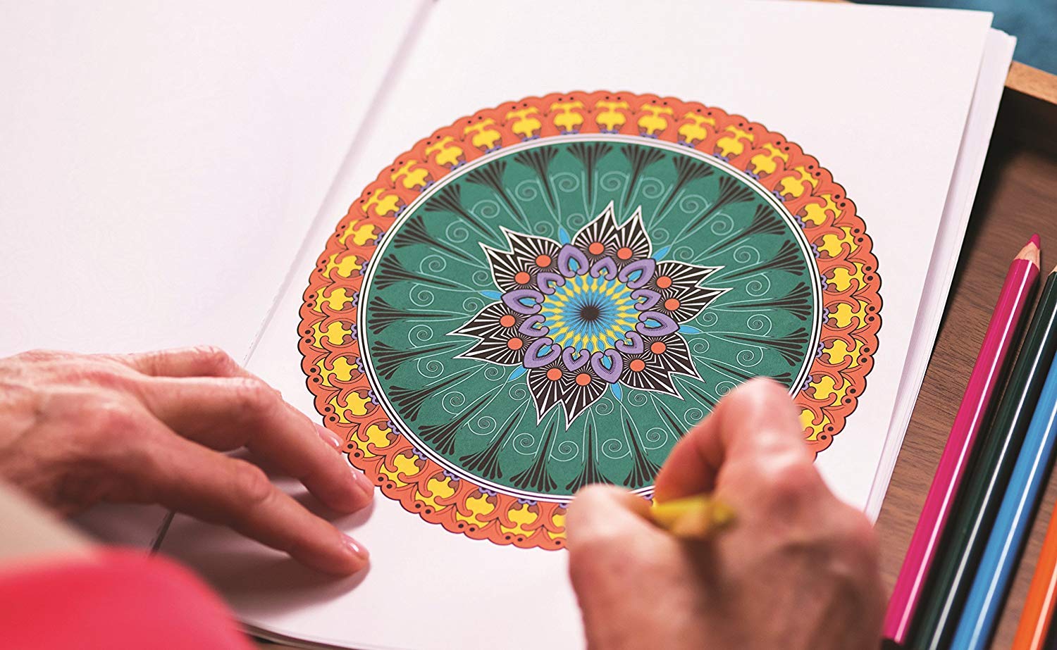 Colorama Coloring Book for Adults with 12 Colored Pencils, Create Something Wonderful & Relax used book depot