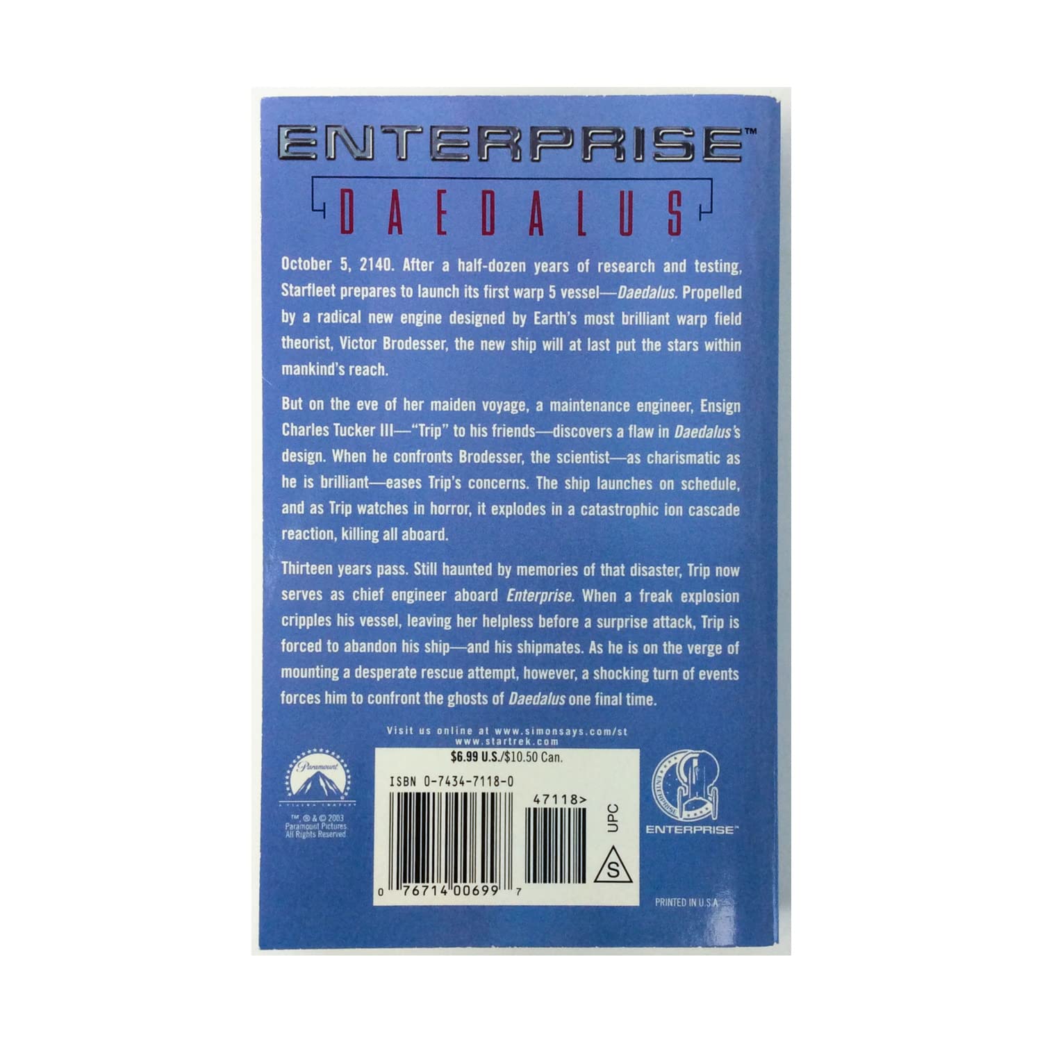 Star Trek: Enterprise: Daedalus used book depot