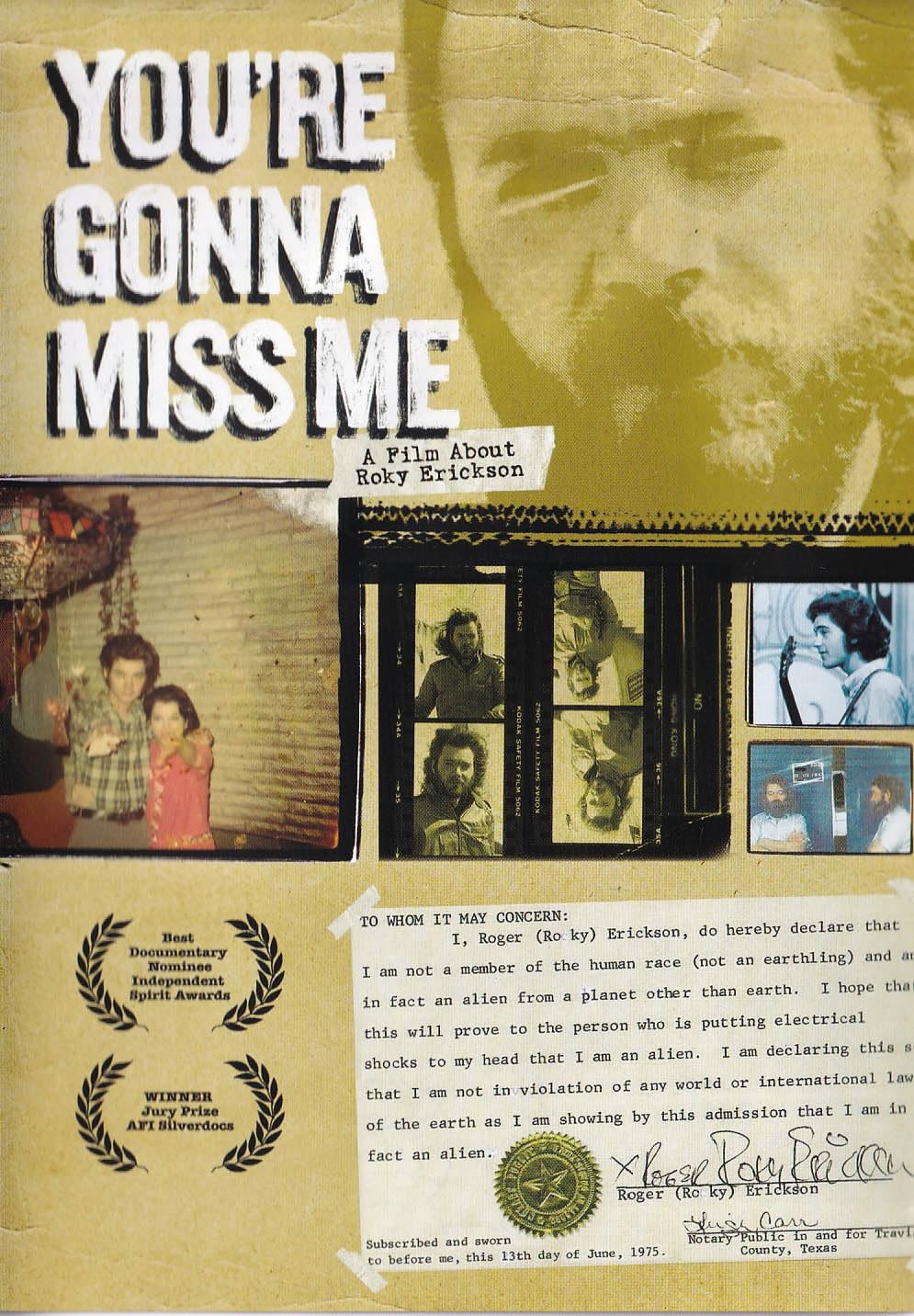 You're Gonna Miss Me : A Film About Roky Erickson used book depot