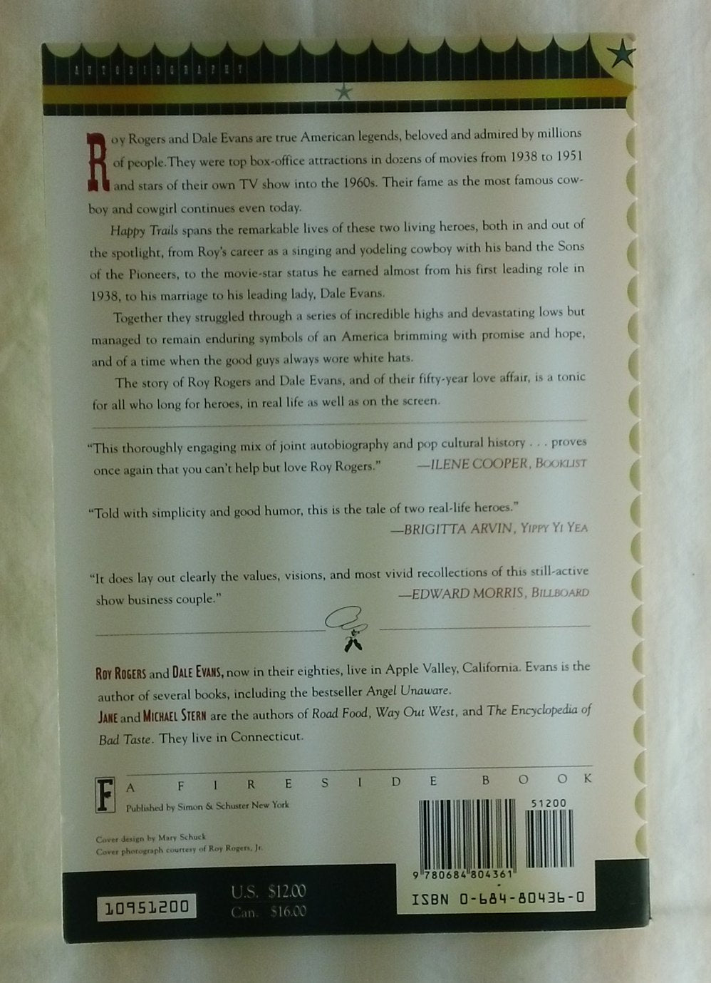 HAPPY TRAILS: Our Life Story used book depot