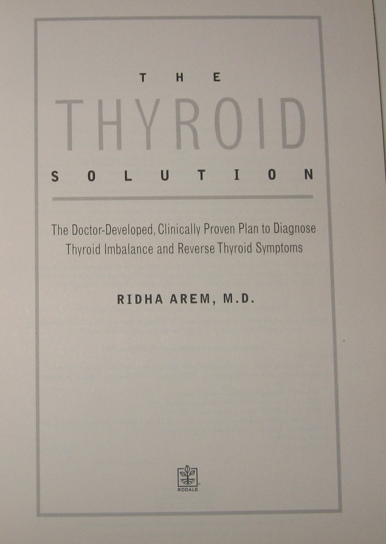 The Thyroid Solution used book depot