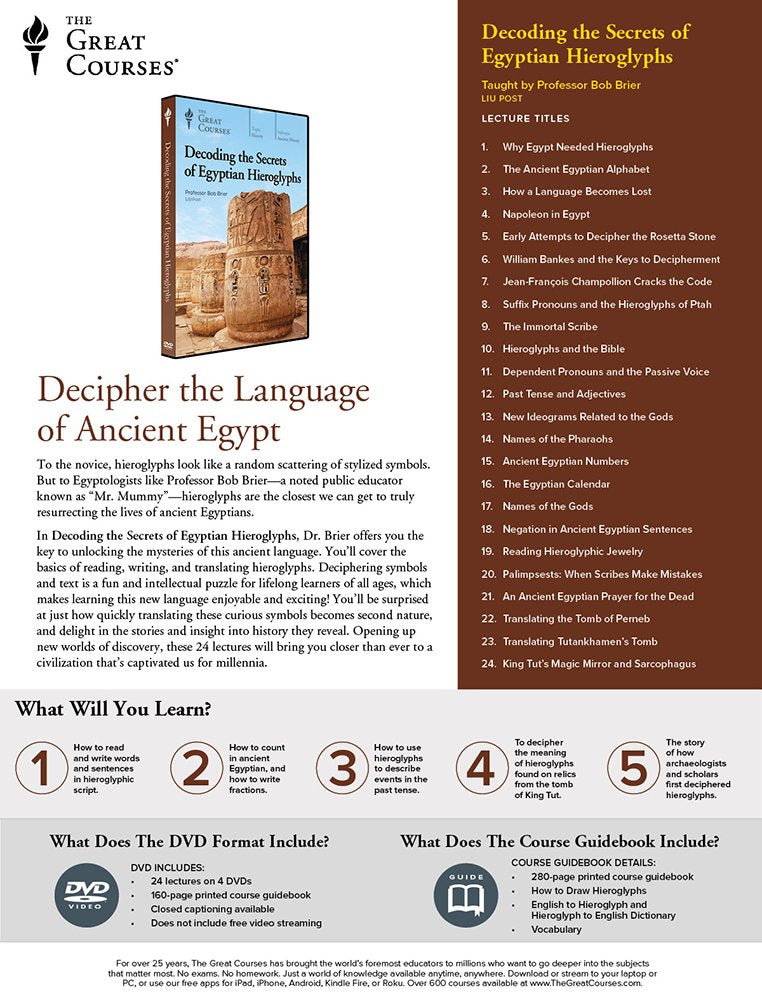 Decoding the Secrets of Egyptian Hieroglyphs used book depot