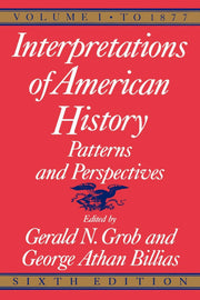 Interpretations of American History, 6th ed, vol. 1: To 1877 (Interpretations of American History; Patterns and Perspectives) used book depot