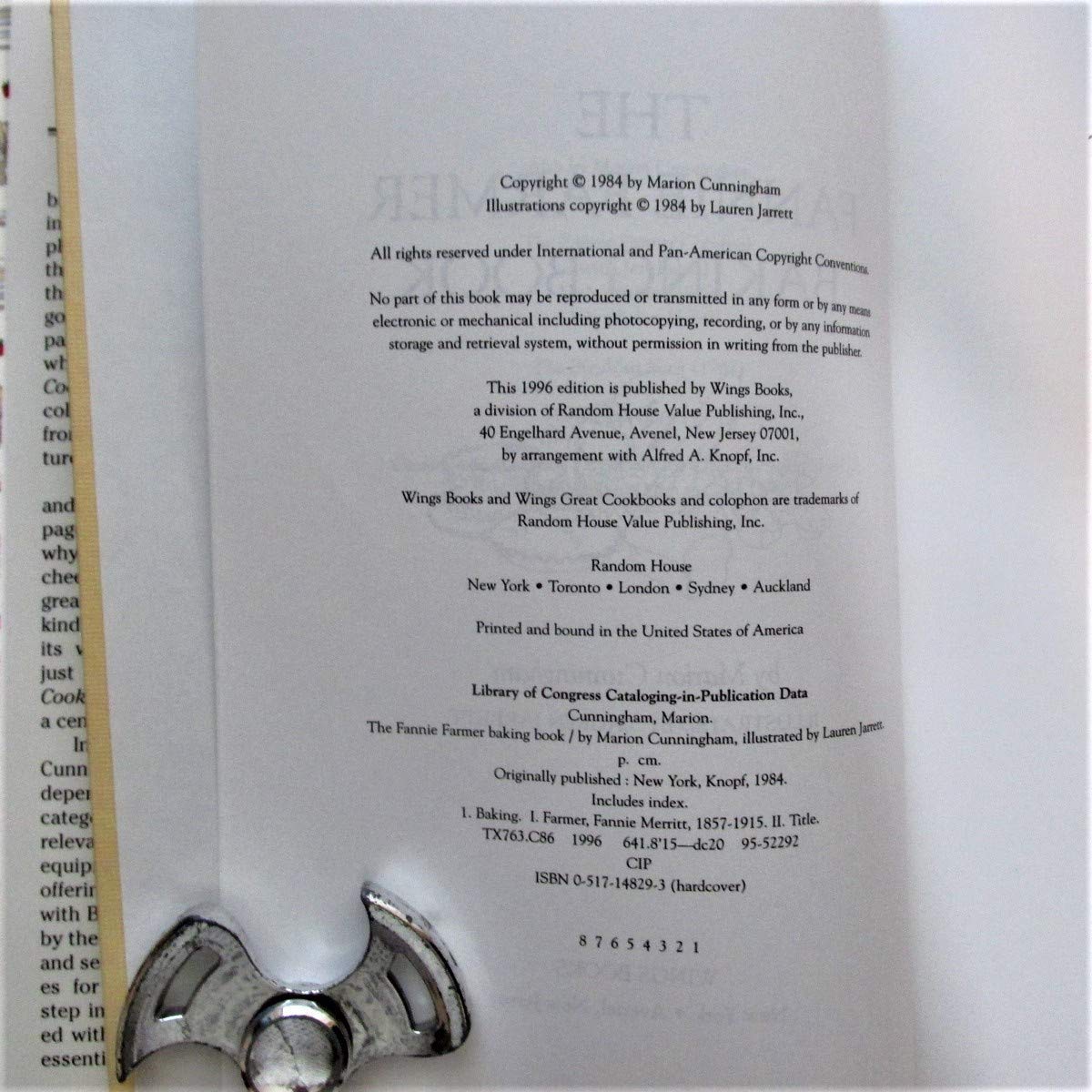 The Fannie Farmer Baking Book used book depot