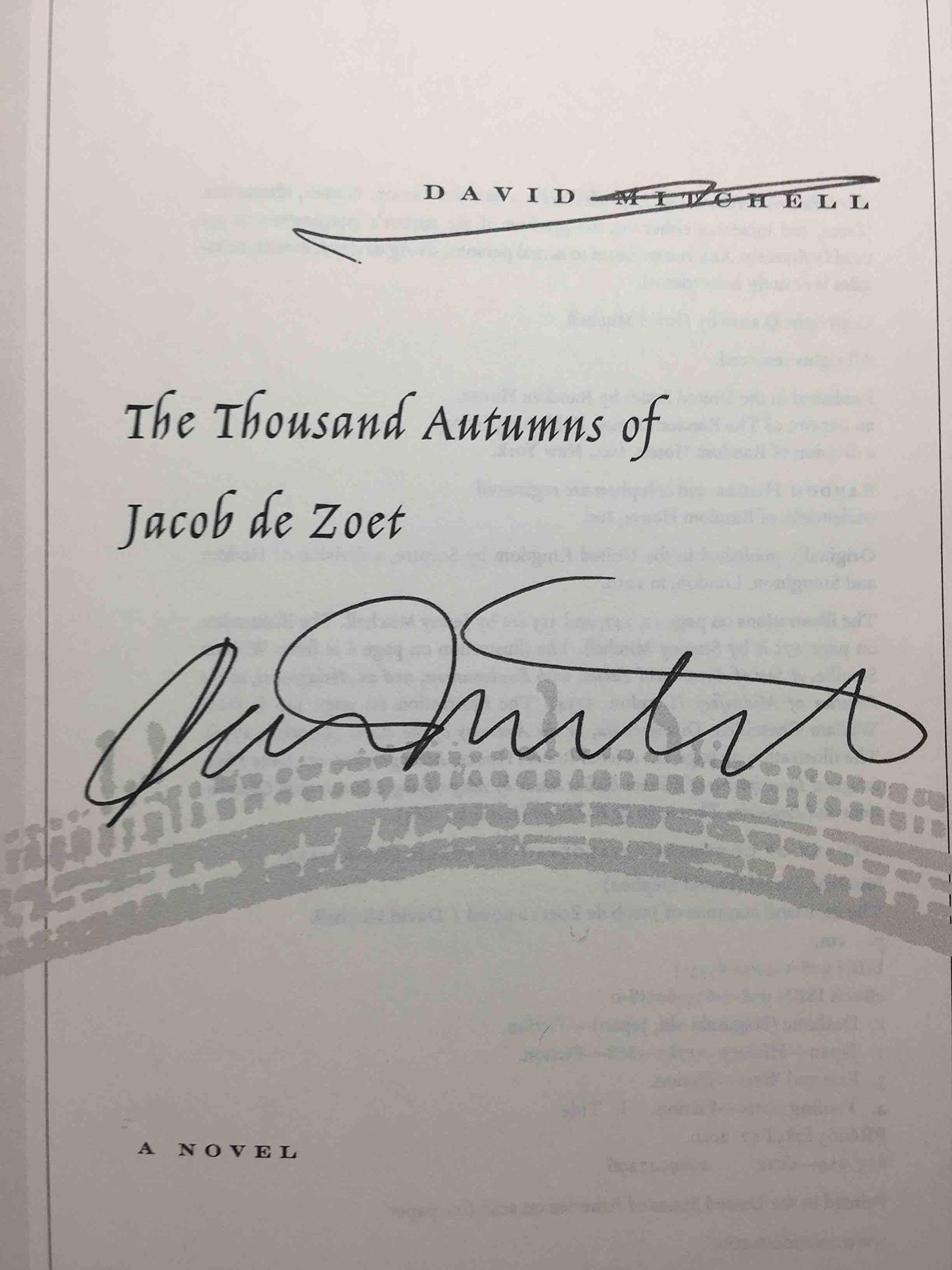 The Thousand Autumns of Jacob De Zoet, A Novel used book depot