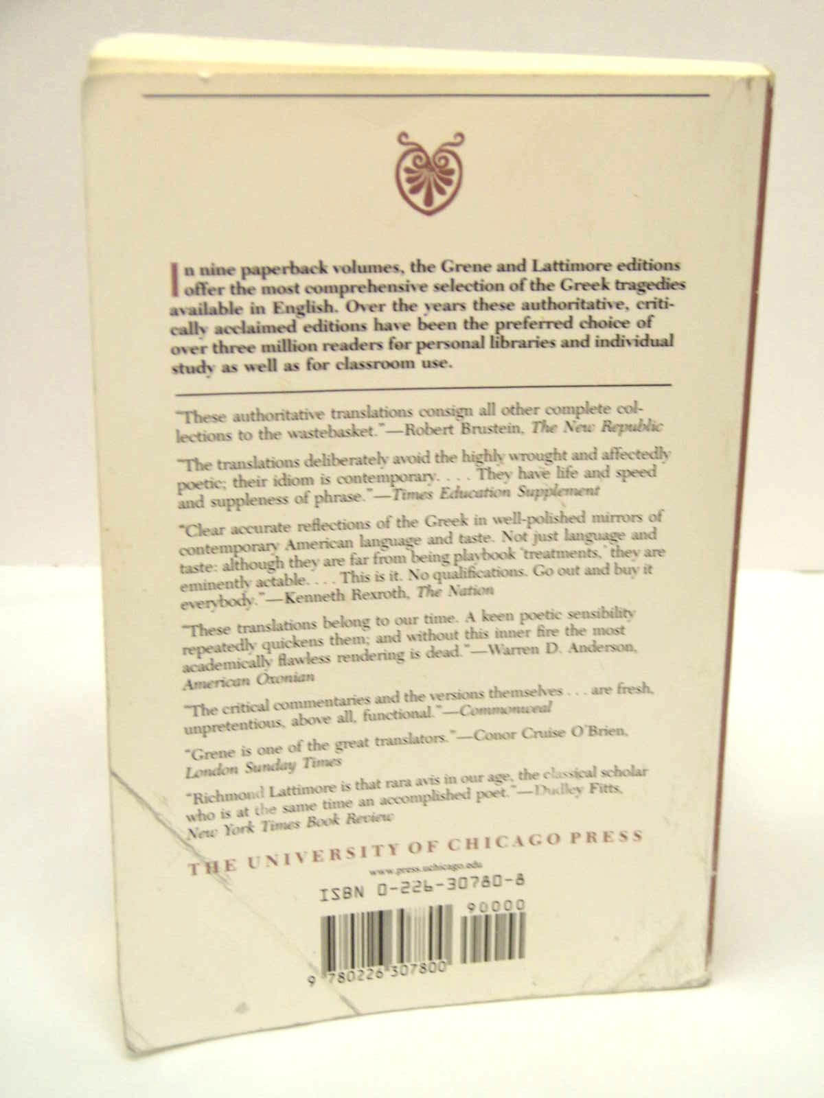 Euripides I: Alcestis, The Medea, The Heracleidae, Hippolytus (The Complete Greek Tragedies) used book depot