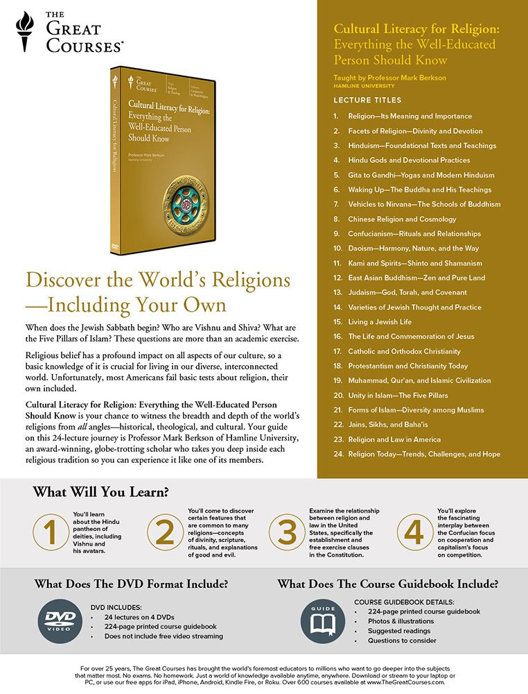 The Great Courses: Cultural Literacy used book depot