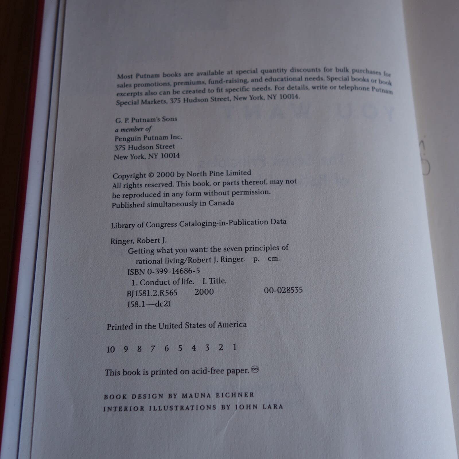 Getting What You Want: The 7 Principles of Rational Living used book depot