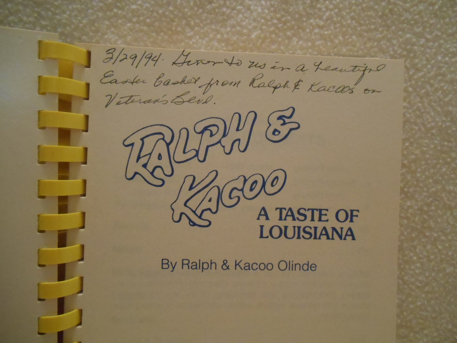 Ralph and Kacoo: A Taste of Louisiana used book depot
