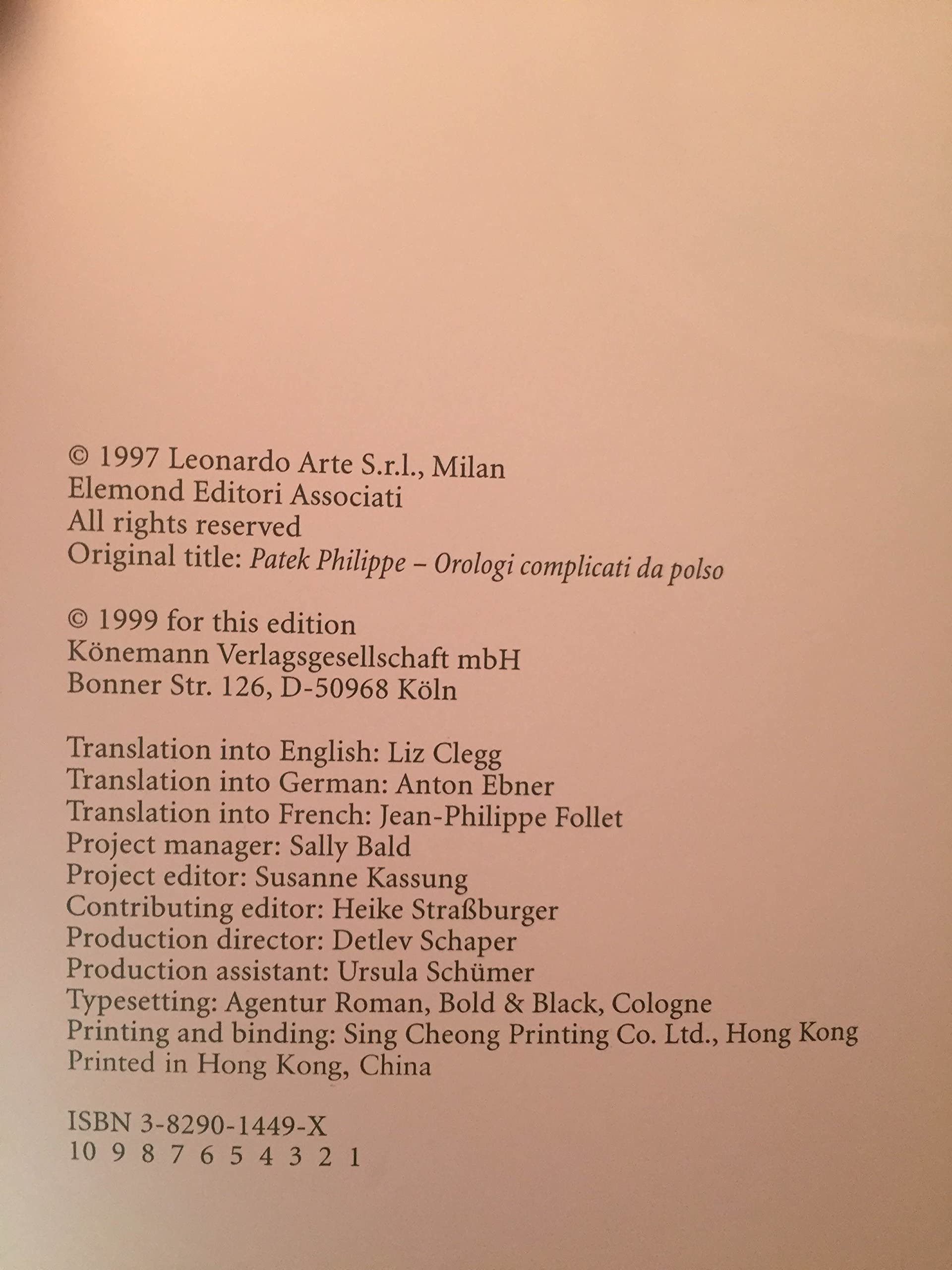 Patek Philippe: Complicated Wrist Watches (German, English and French Edition) used book depot