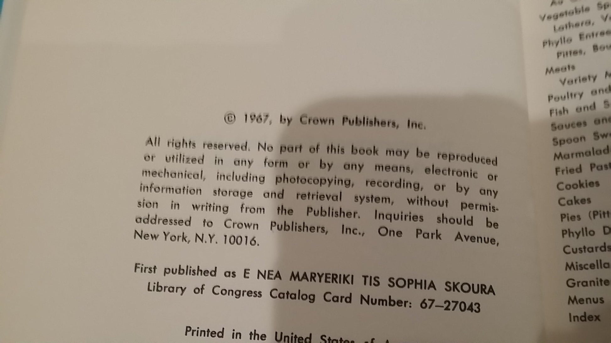 The Greek Cookbook: The Crown Classic Cookbook Series used book depot