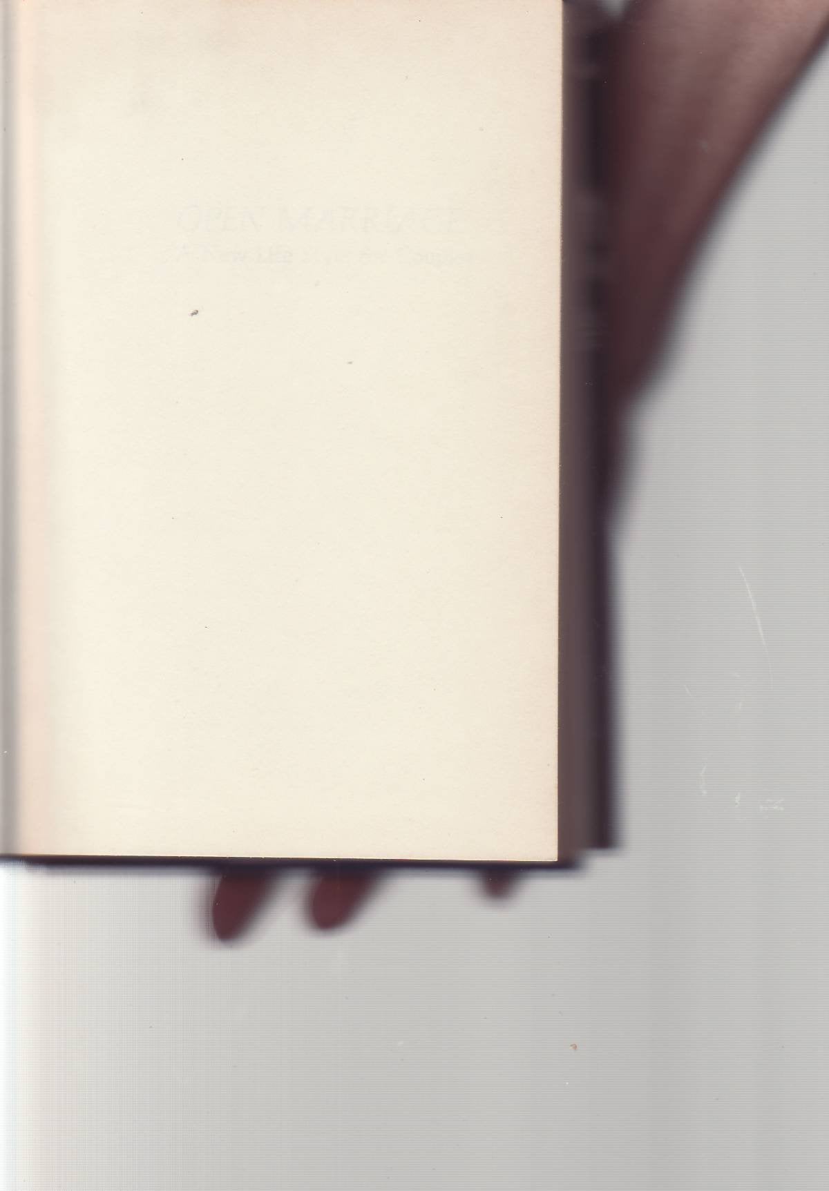 Open marriage;: A new life style for couples, used book depot