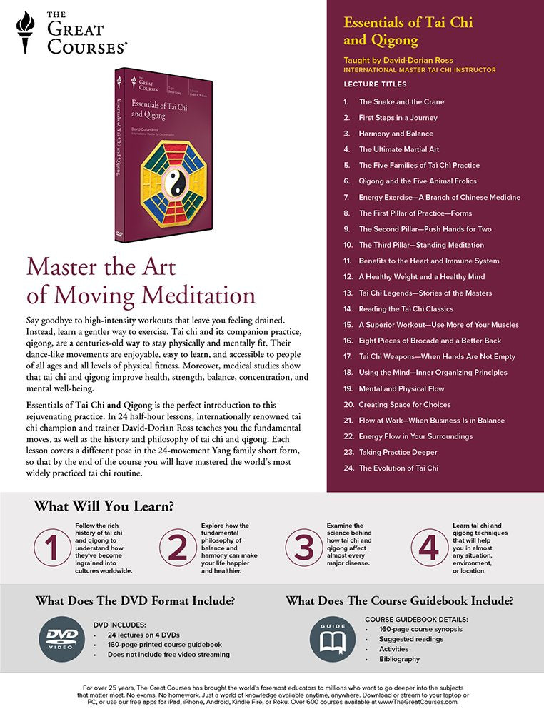 The Great Courses: Essentials of Tai Chi and Qi gong used book depot