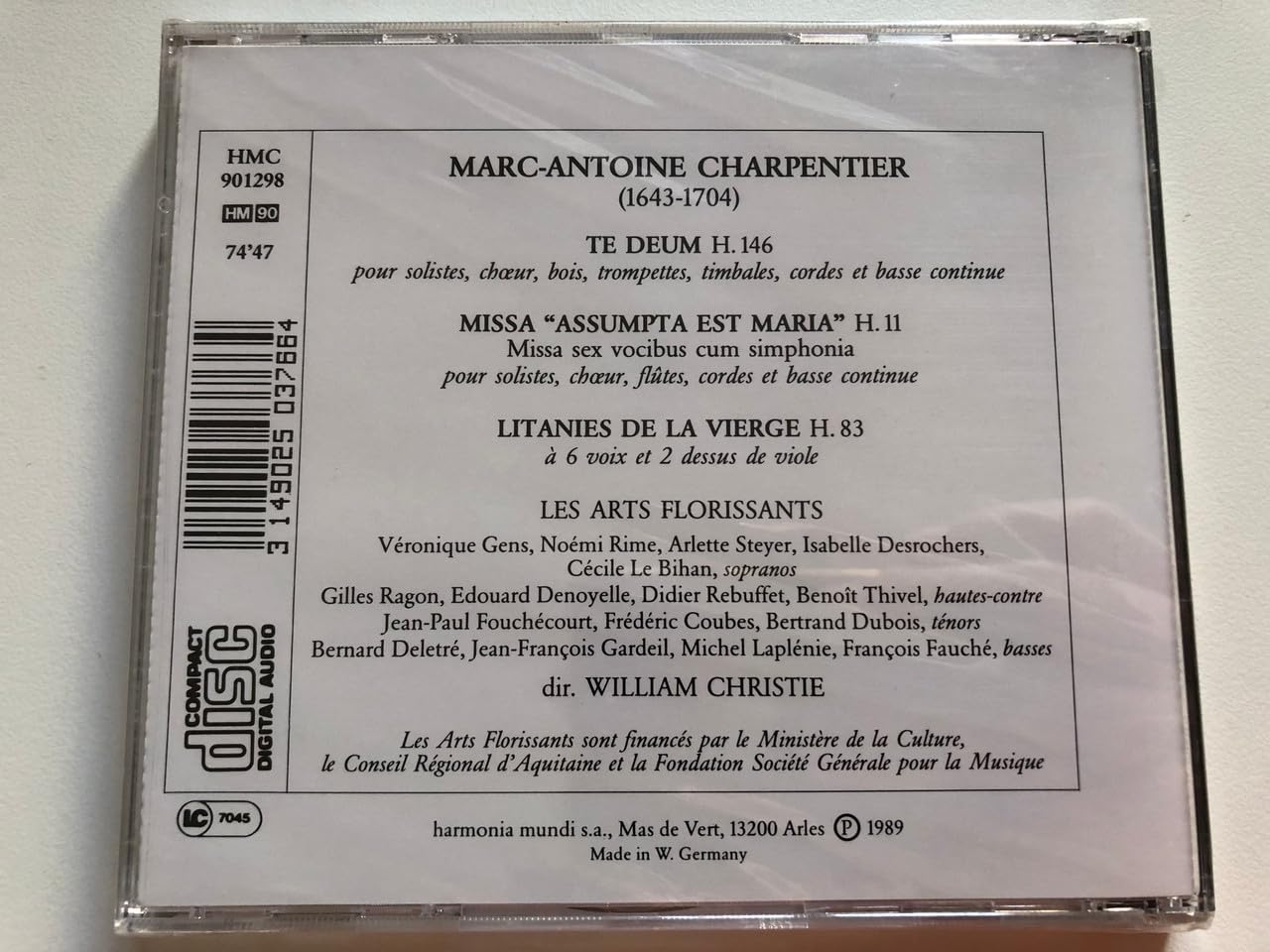 Charpentier: Te Deum, Missa "Assumpta est Maria," Litanies de la Vierge used book depot
