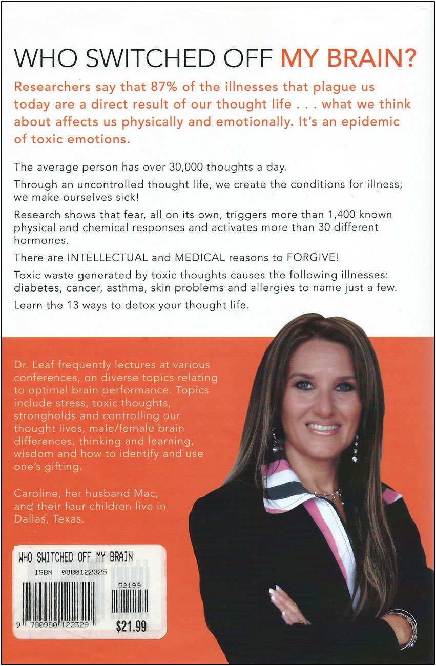 Who Switched off My Brain?: Controlling Toxic Thoughts and Emotions used book depot