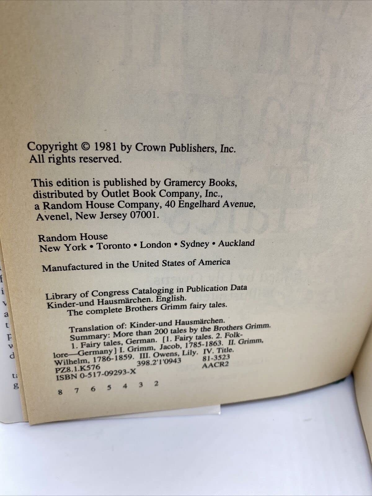 The Complete Brothers Grimm Fairy Tales used book depot