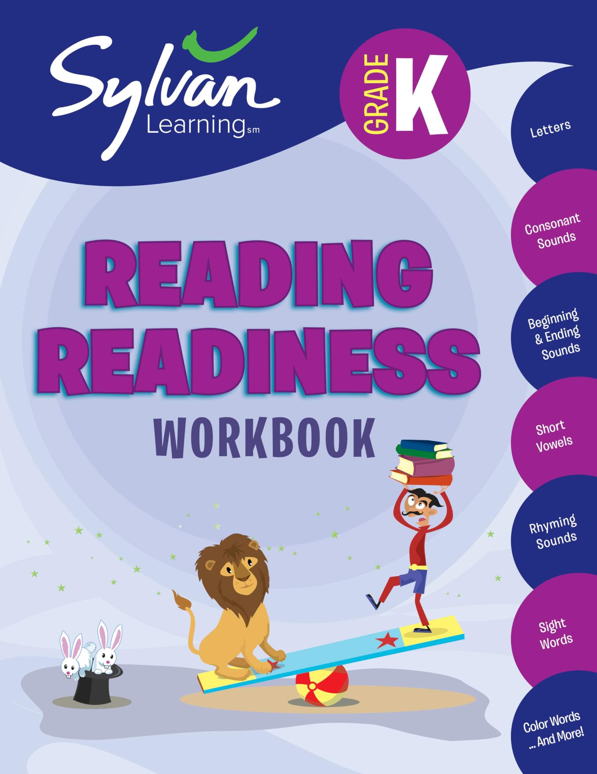 Kindergarten Reading Readiness Workbook: Letters, Consonant Sounds, Beginning and Ending Sounds, Short Vowels, Rhyming Sounds, Sight Words, Color Words, and More (Sylvan Language Arts Workboo used book depot
