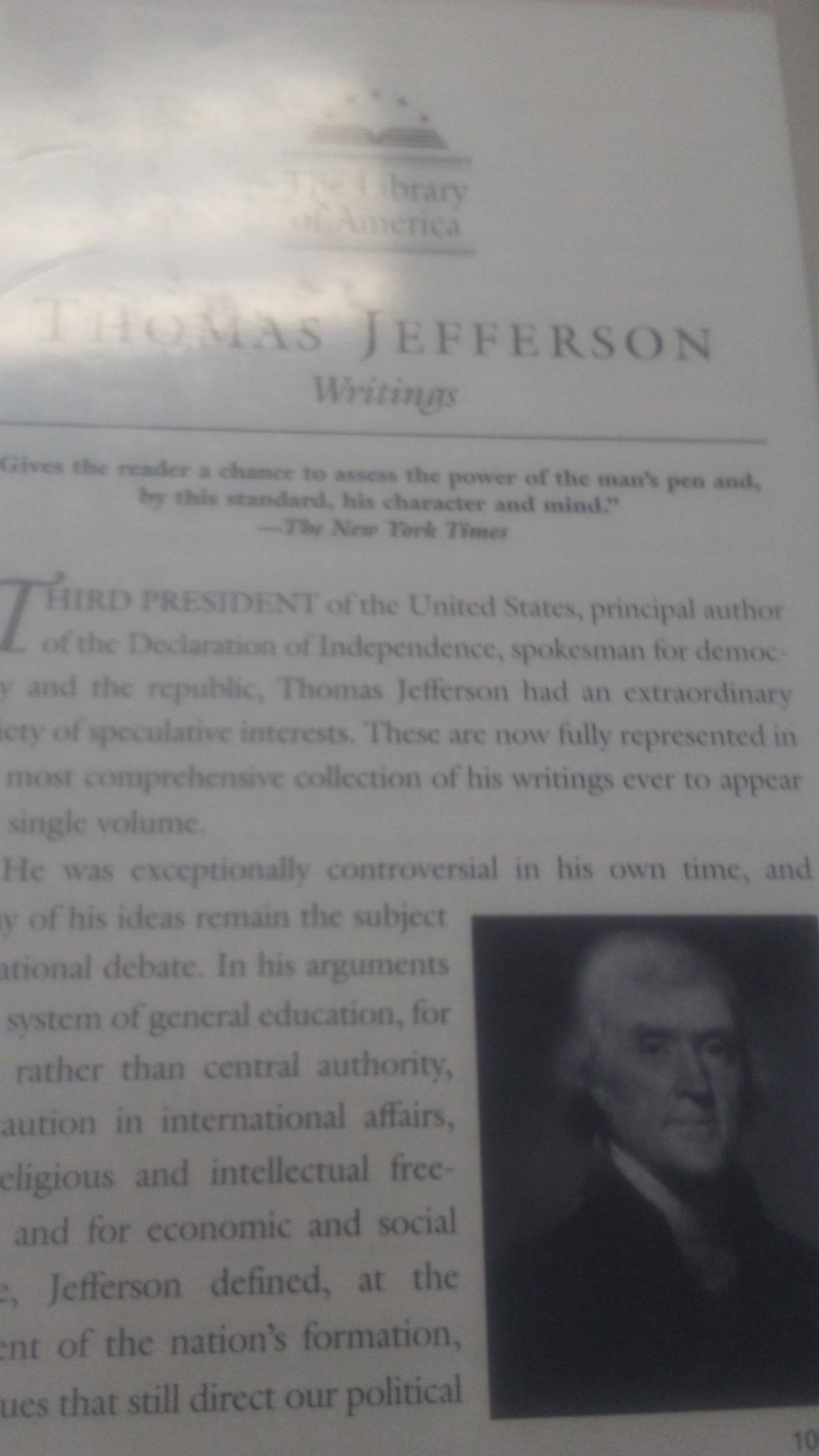 Autobiography, Notes on the State of Virginia, Public and Private Papers, Addresses, Letters (The Library of America) used book depot