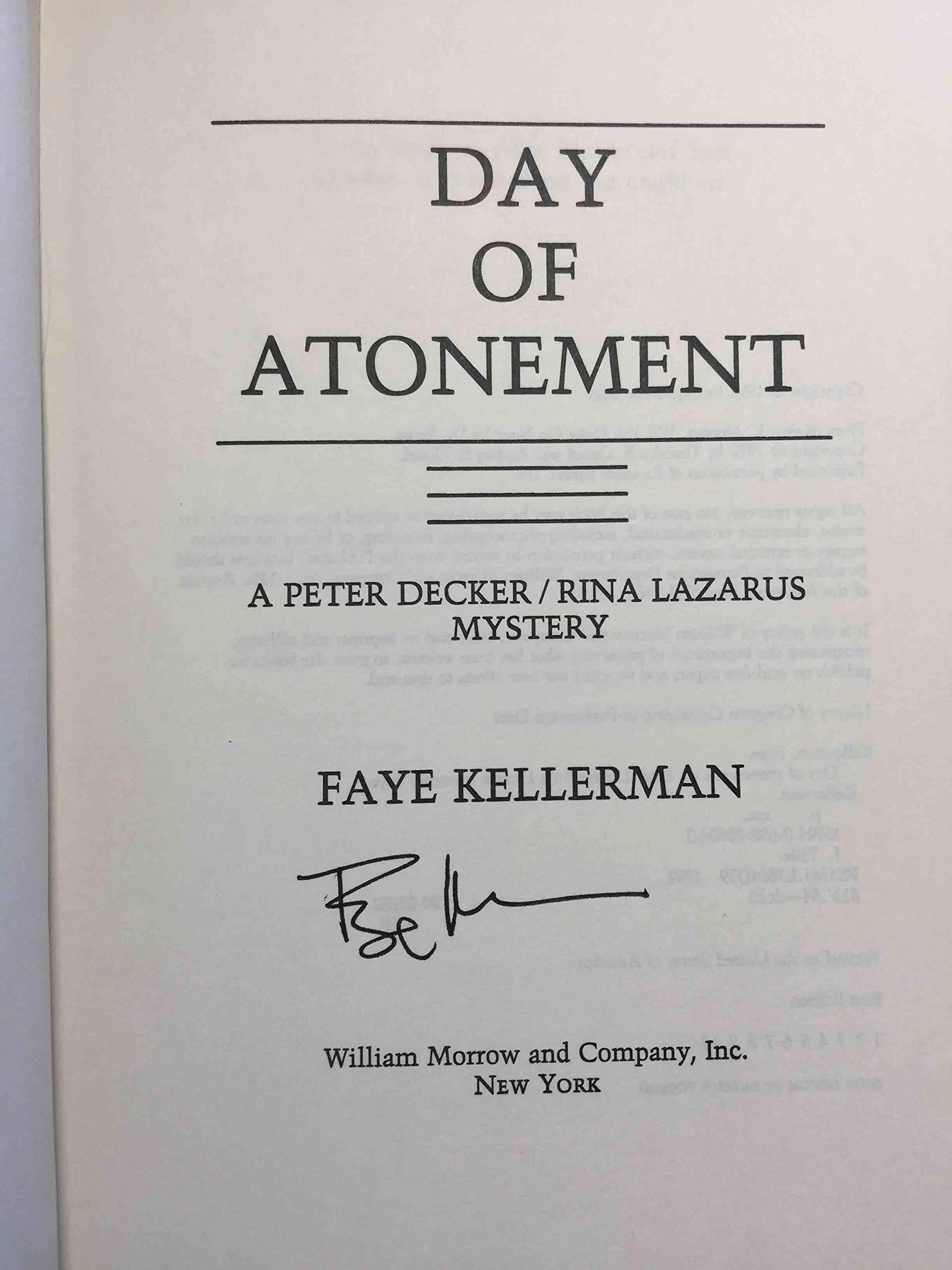 Day of Atonement (Peter Decker & Rina Lazarus Novels) used book depot