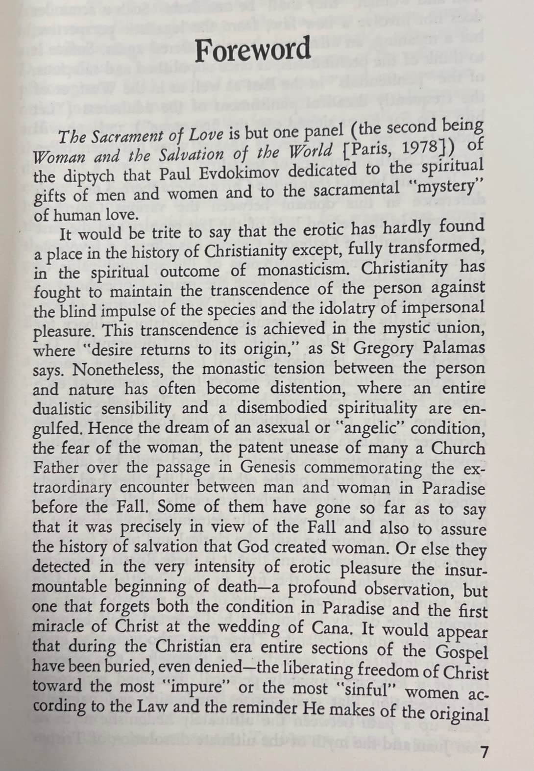 The Sacrament of Love: The Nuptial Mystery in the Light of the Orthodox Tradition used book depot