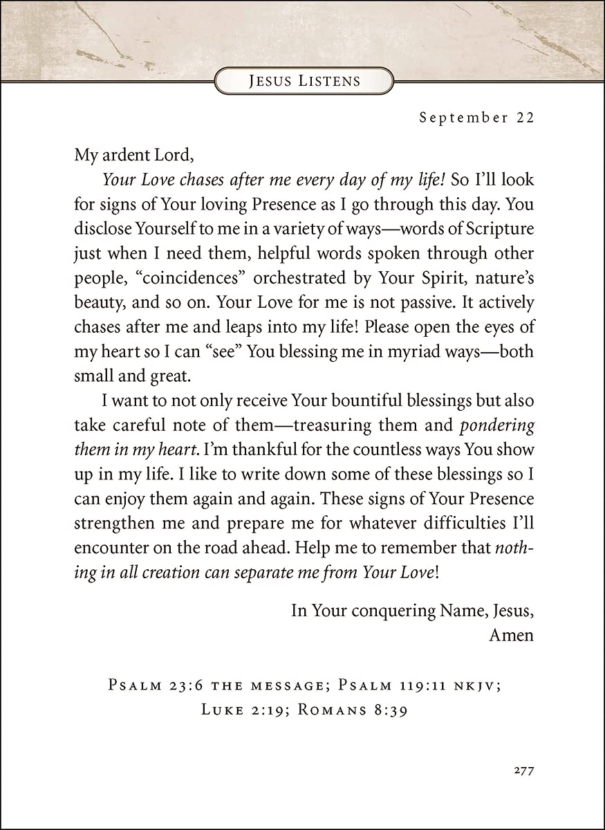 Jesus Listens: Daily Devotional Prayers of Peace, Joy, and Hope (A 365-Day Prayer Book) used book depot