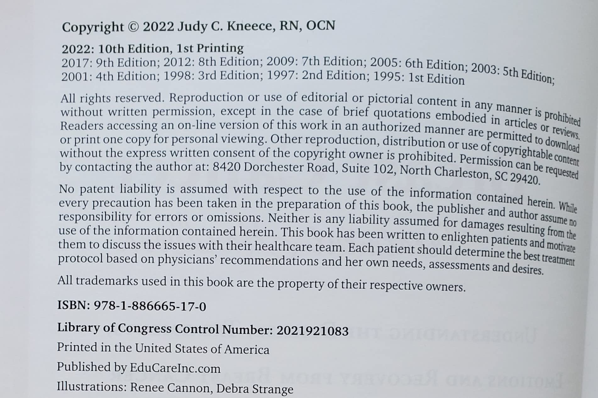Breast Cancer Treatment Handbook, 10th Edition (2022): Understanding the Disease, Treatments, Emotions and Recovery from Breast Cancer used book depot