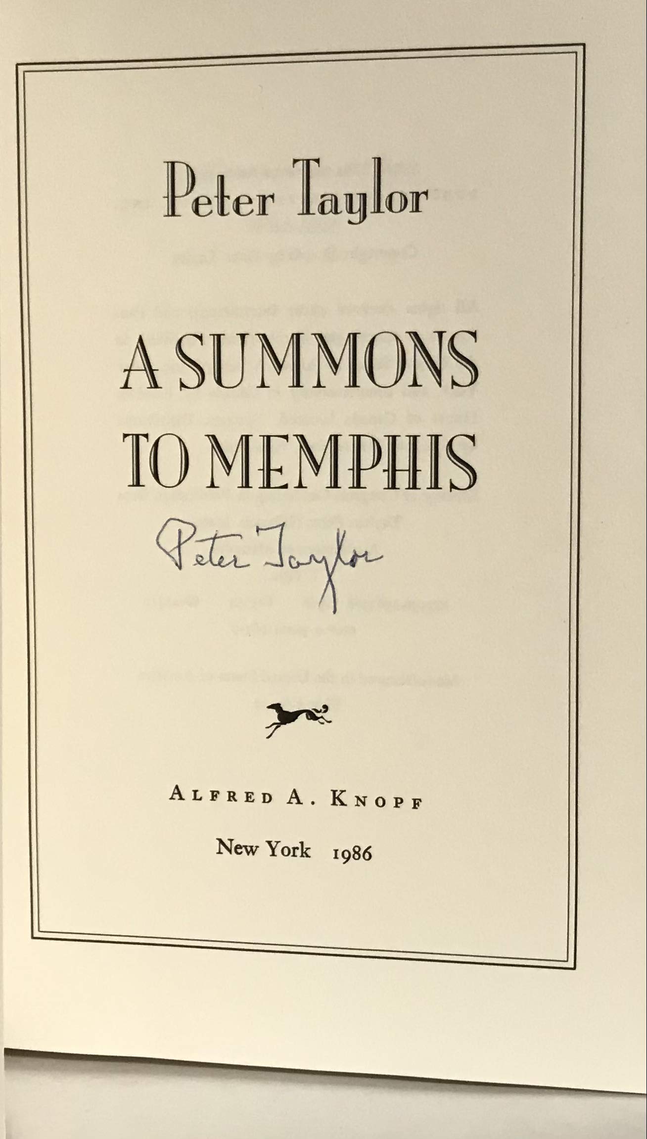 A Summons to Memphis used book depot