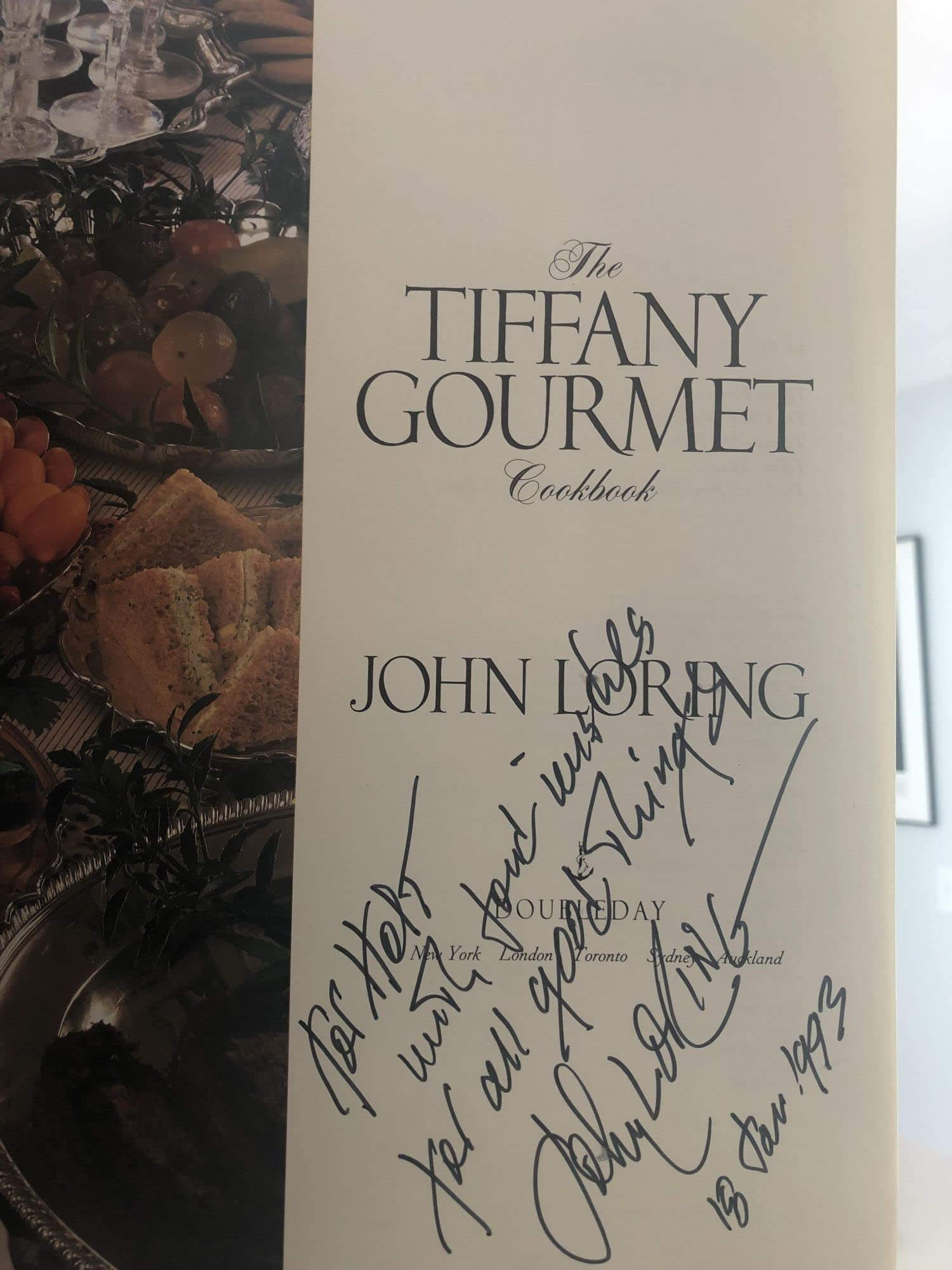 The Tiffany Gourmet Cookbook used book depot